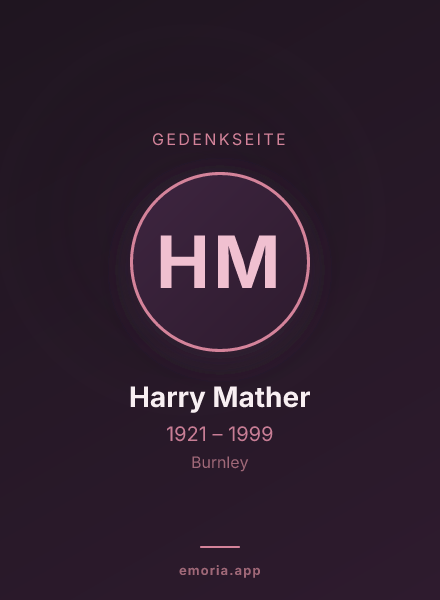 Gedenkportrait von Harry Mather