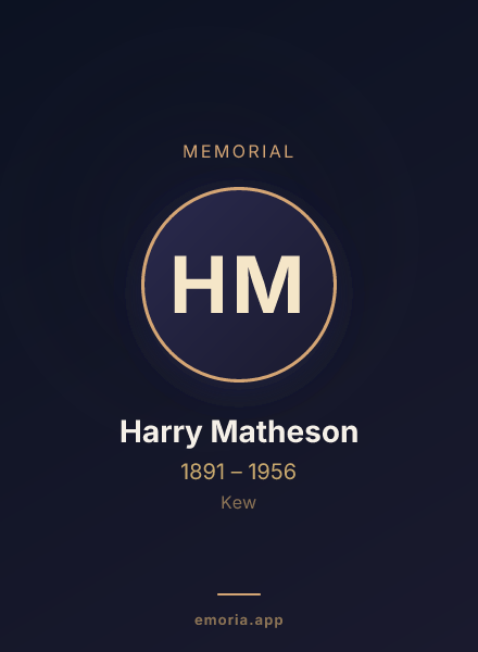 Memorial portrait of Harry Matheson