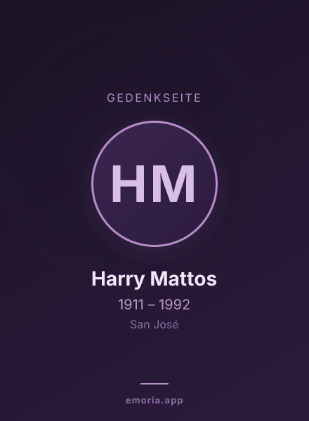 Gedenkportrait von Harry Mattos