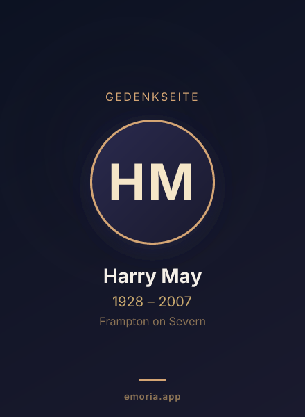 Gedenkportrait von Harry May