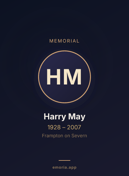 Memorial portrait of Harry May