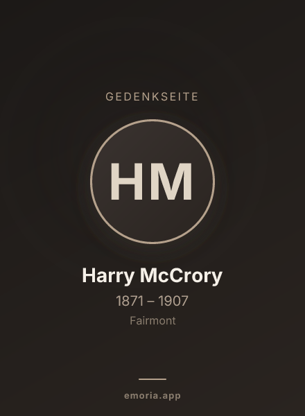 Gedenkportrait von Harry McCrory