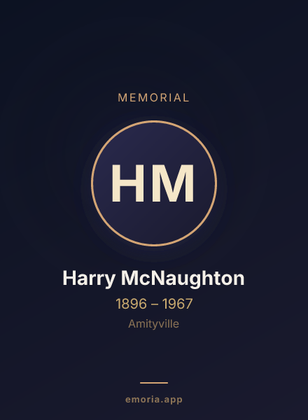 Memorial portrait of Harry McNaughton