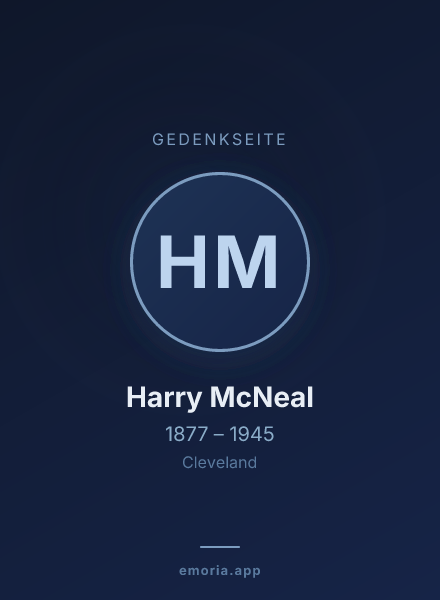 Gedenkportrait von Harry McNeal