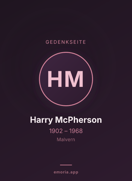 Gedenkportrait von Harry McPherson