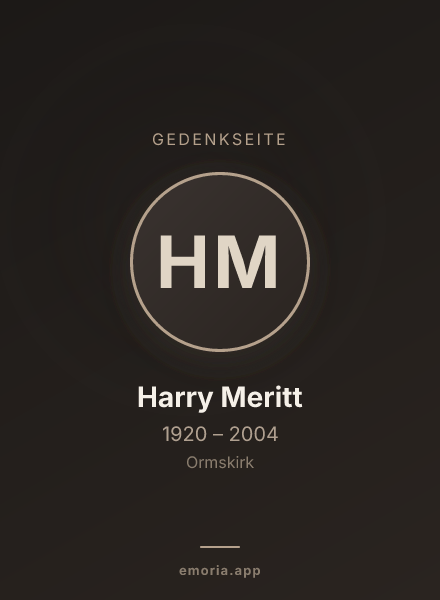 Gedenkportrait von Harry Meritt