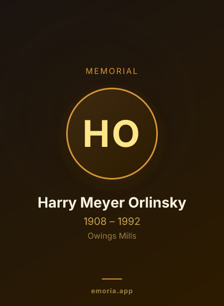 Memorial portrait of Harry Meyer Orlinsky