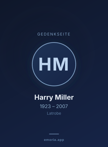 Gedenkportrait von Harry Miller