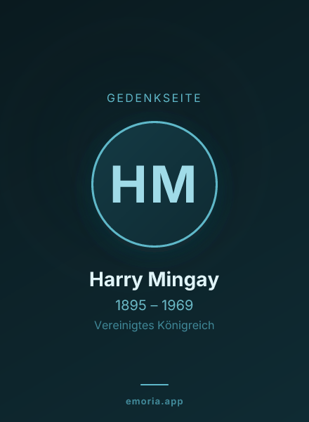 Gedenkportrait von Harry Mingay