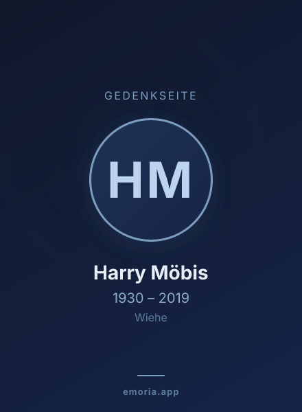 Gedenkportrait von Harry Möbis