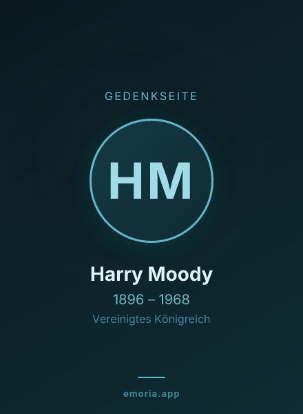 Gedenkportrait von Harry Moody