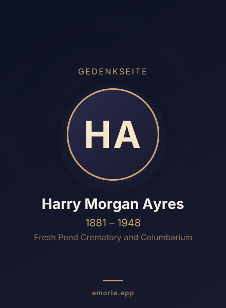 Gedenkportrait von Harry Morgan Ayres