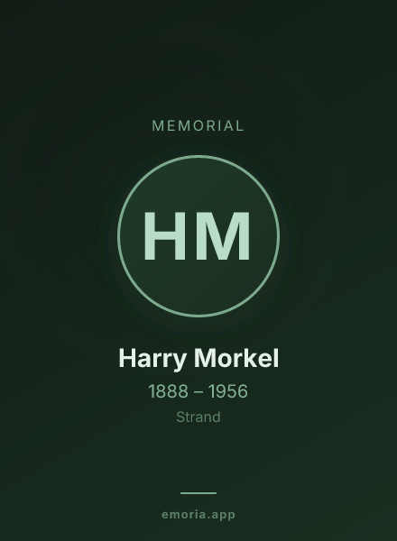 Memorial portrait of Harry Morkel