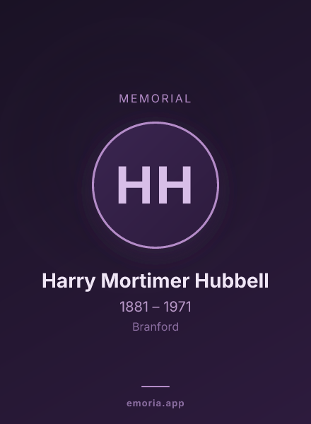 Memorial portrait of Harry Mortimer Hubbell