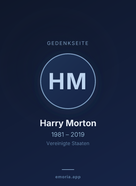 Gedenkportrait von Harry Morton