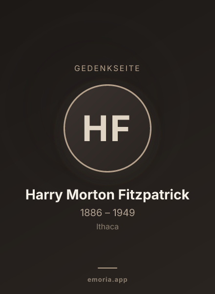 Gedenkportrait von Harry Morton Fitzpatrick
