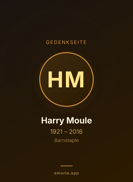 Gedenkportrait von Harry Moule
