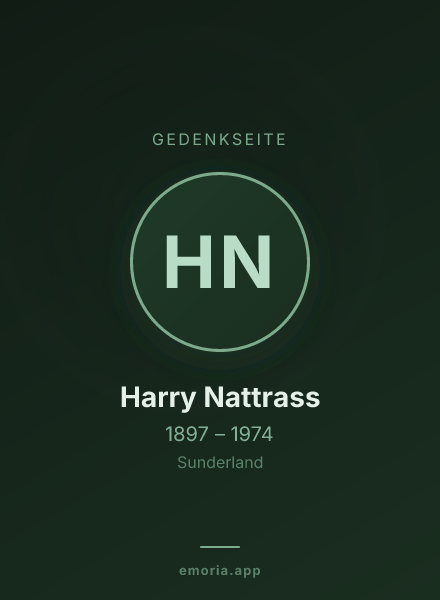Gedenkportrait von Harry Nattrass