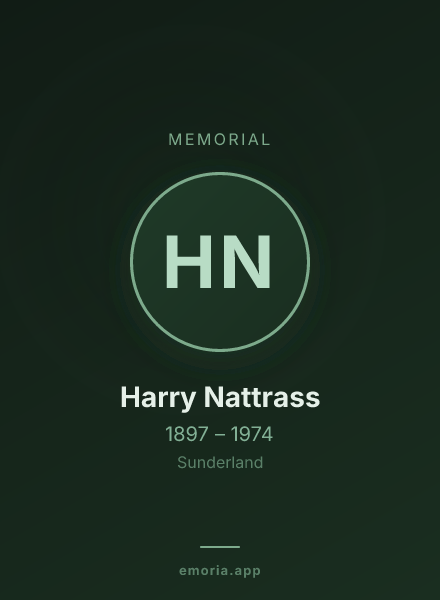 Memorial portrait of Harry Nattrass