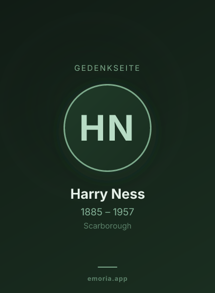 Gedenkportrait von Harry Ness