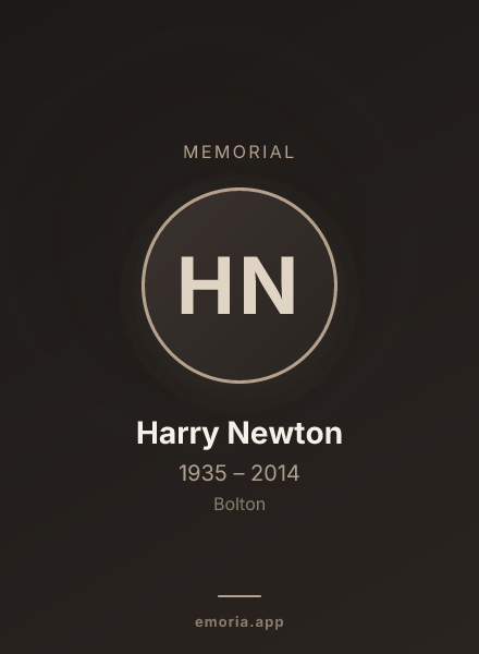 Memorial portrait of Harry Newton