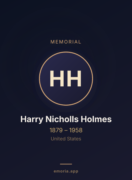 Memorial portrait of Harry Nicholls Holmes