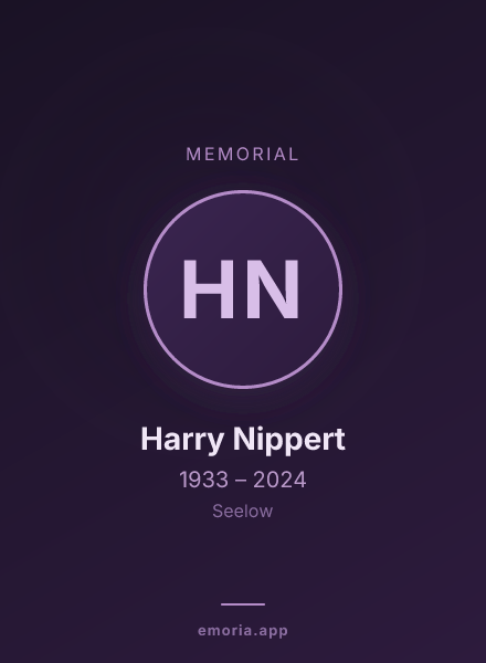 Memorial portrait of Harry Nippert