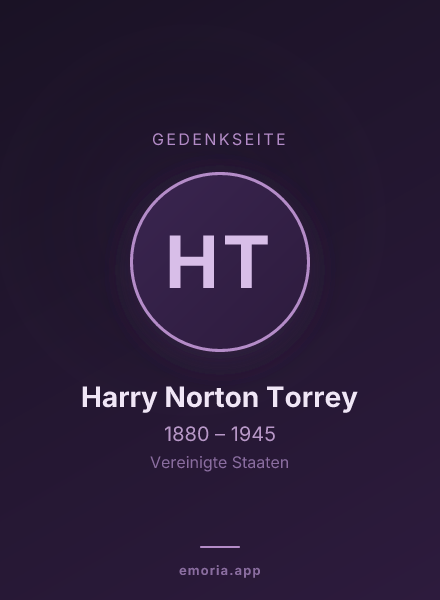 Gedenkportrait von Harry Norton Torrey