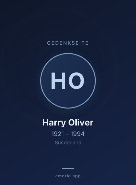 Gedenkportrait von Harry Oliver