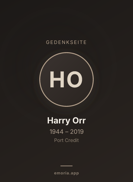 Gedenkportrait von Harry Orr