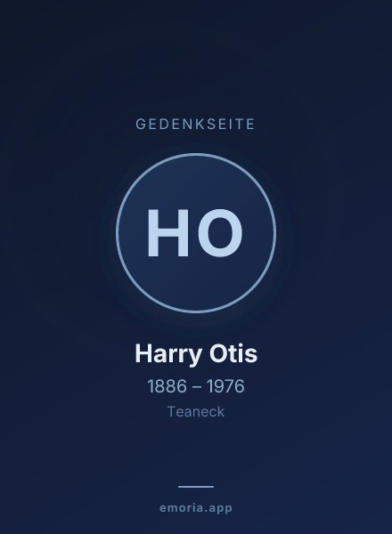 Gedenkportrait von Harry Otis