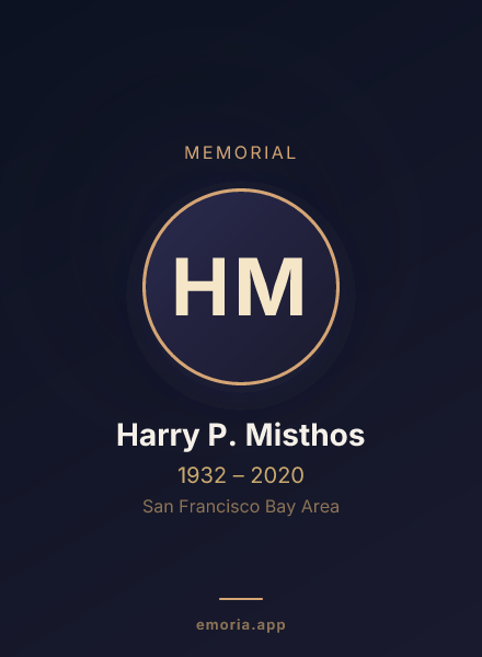 Memorial portrait of Harry P. Misthos