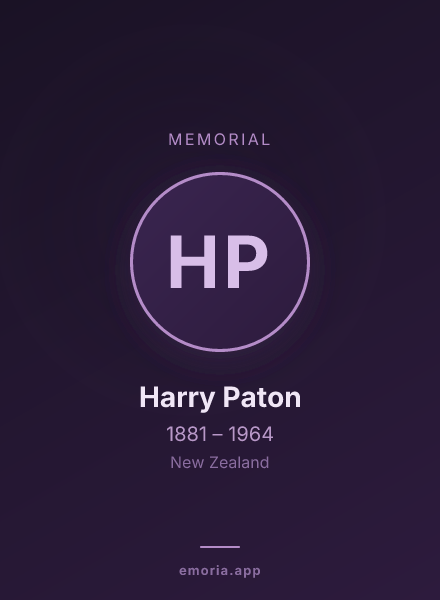 Memorial portrait of Harry Paton