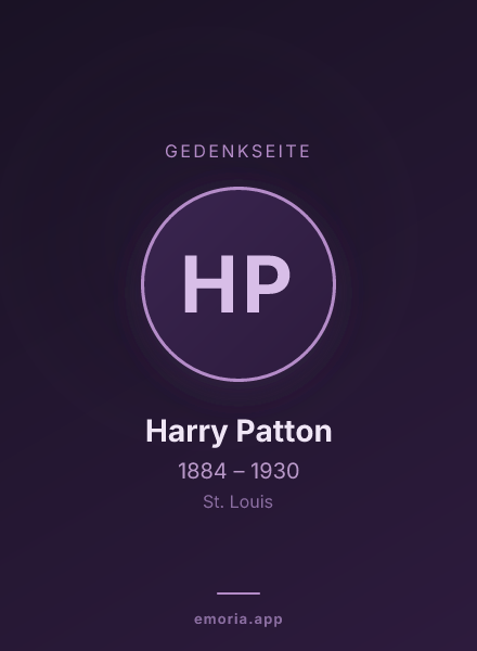Gedenkportrait von Harry Patton