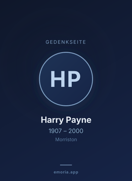 Gedenkportrait von Harry Payne