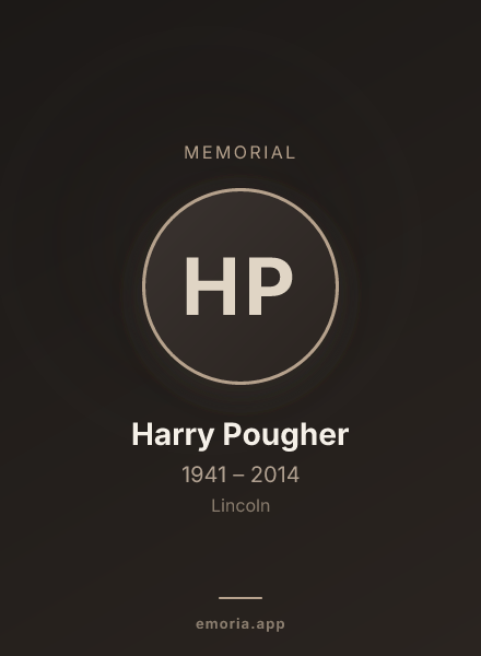 Memorial portrait of Harry Pougher