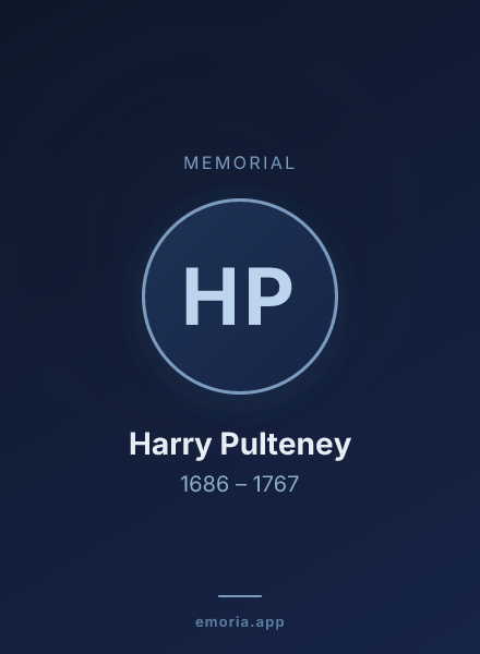 Memorial portrait of Harry Pulteney