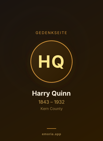 Gedenkportrait von Harry Quinn