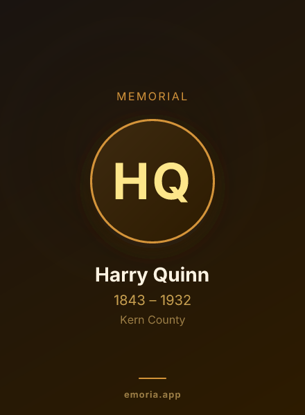 Memorial portrait of Harry Quinn
