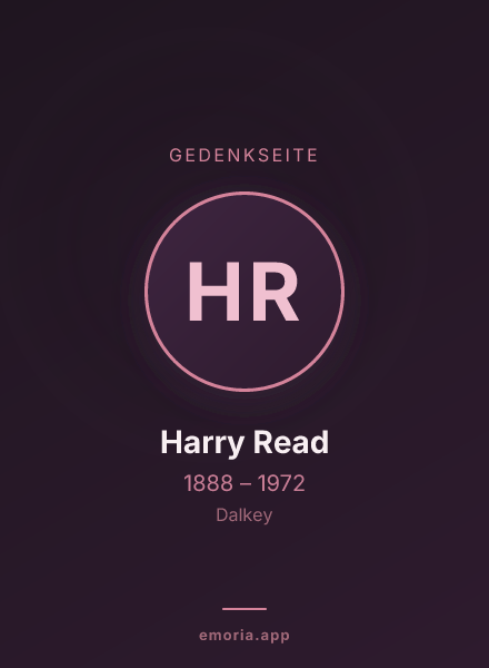 Gedenkportrait von Harry Read