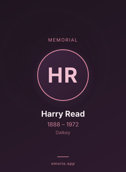 Memorial portrait of Harry Read