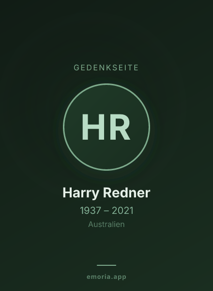Gedenkportrait von Harry Redner