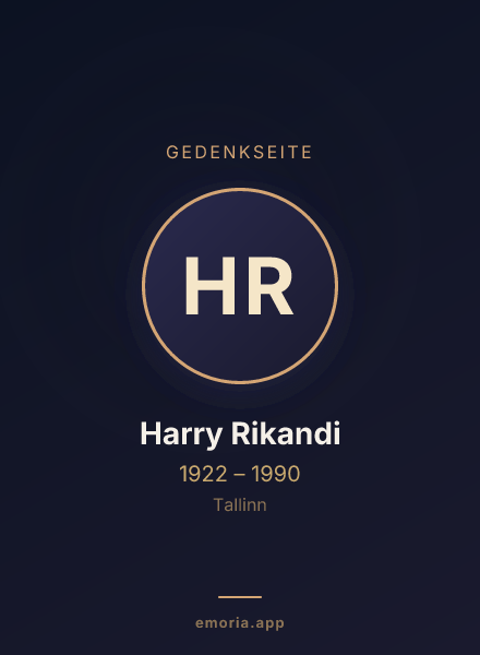 Gedenkportrait von Harry Rikandi