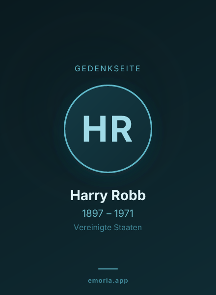 Gedenkportrait von Harry Robb