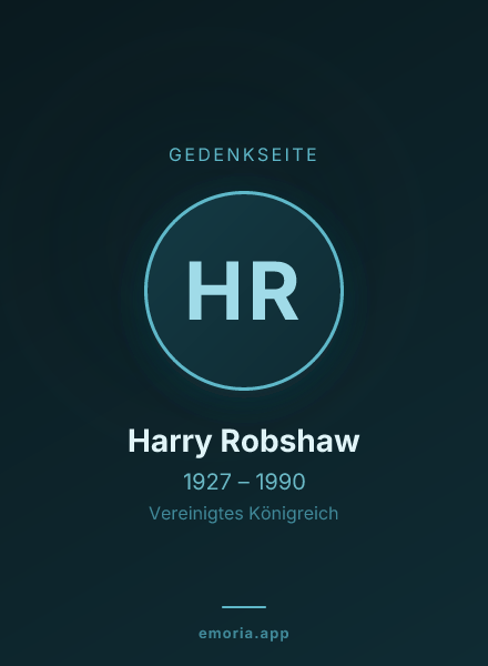 Gedenkportrait von Harry Robshaw