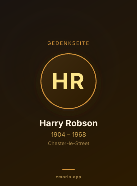 Gedenkportrait von Harry Robson