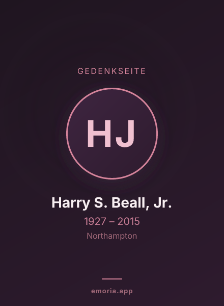 Gedenkportrait von Harry S. Beall, Jr.