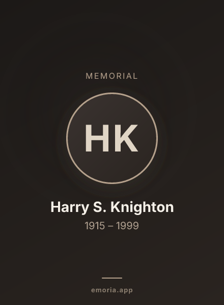Memorial portrait of Harry S. Knighton