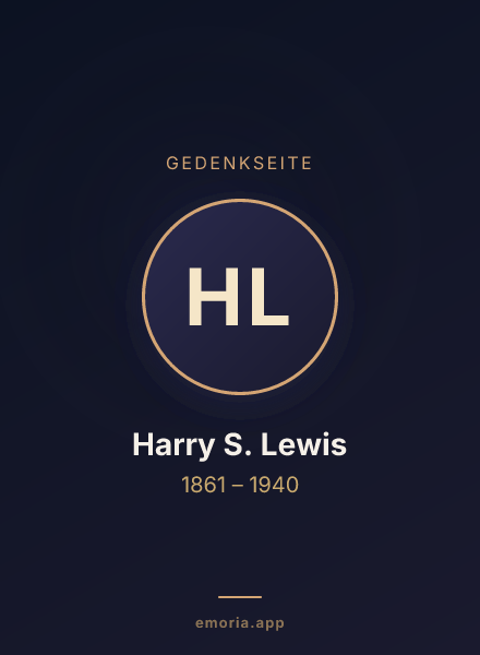 Gedenkportrait von Harry S. Lewis