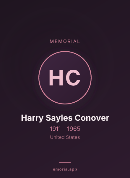 Memorial portrait of Harry Sayles Conover